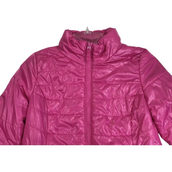 Aeropostale Puffer Jacket Womens Size Small Pink Cost Long Sleeve Full Zip - Picture 2 of 8